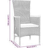  Vrtni set za objed 7 kom. Siva Čelik s prahom premazan | shoptok.hr