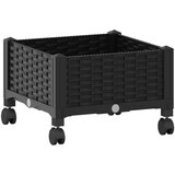  Vrtni saksija s kotačima Crna 40 x 40 x 29 cm PP | shoptok.hr