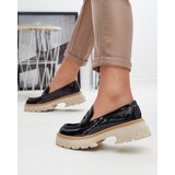 Resti Black lacquered moccasins for women Mewira - Footwear | ePonuda.com