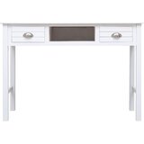  Radni stol bijeli 108 x 45 x 76 cm od masivnog drva paulovnije | shoptok.hr