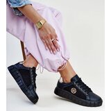 Gemre Black leather sneakers with chunky sole Viera | Shoptok.si