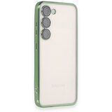  silikonska futrola sa niklovanim obodom za sung S918 galaxy S23 ultra svetlo zelena | ePonuda.com