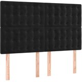 Krevet box spring s madracem LED crni 140x190 cm baršun | Eponuda.com