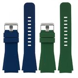 Just In Case set dve narukvice za pametni sat, 22mm, silikon, teget i maslinasta Cene