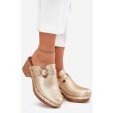 Boto Women's Heeled Sandals With Buckle Gold Veldexina | ePonuda.com