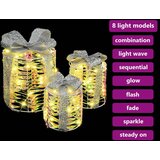 vidaXL Dekoracija Darilne Škatle 3 pcs Toplo bela PET | Shoptok.si