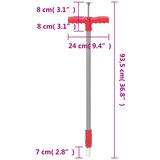 vidaXL Odstranjevalec plevela rdeč in siv 93,5 cm prašno barvano jeklo | Shoptok.si
