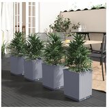  Sadilice 4 kom tamnosive 30 x 30 x 37 cm od polipropilena | shoptok.hr