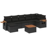 vidaXL 8-dijelni set vrtnih sofa od poliratana s jastucima crni | shoptok.hr