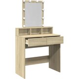  Toaletni stolić s LED svjetlima boja hrasta 80 x 41 x 144,5 cm | shoptok.hr