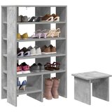  Omara za čevlje s polico 2 pcs Betonsko siva Konstruiran les, (5000161724) | Shoptok.si