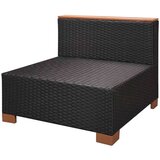  10-dijelna vrtna garnitura od poliratana s jastucima crna | shoptok.hr