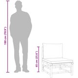 Srednja vrtna sofa od bambusa sa svjetlosivim jastucima | shoptok.hr