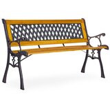 Multi Garden Drvena baštenska klupa sa rešetkastim naslonom 126×51 cm - Cene