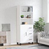 The Living Store Visoka omara bela 69,5x34x180 cm inženirski les - Visoka Omarica, (21436321) | Shoptok.si
