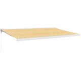 Tenda na uvlačenje žuto-bijela 5 x 3 m od tkanine i aluminija | Eponuda.com