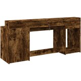 vidaXL Radni stol s LED svjetlima boja hrasta 200x55x91 cm drveni | shoptok.hr