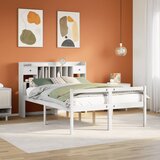  s regalom z knjige bez madraca bijeli 150x200cm borovina | shoptok.hr