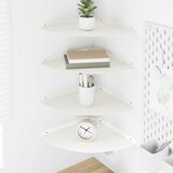  Lebdeća polica s policom s pohranom 4 pcs Bijeli 30 x 30 x 2 cm | shoptok.hr