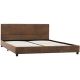 Furnova Posteljni okvir rjav iz umetnega semiš usnja 120x200 cm, (21938261) | Shoptok.si