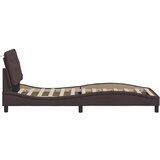  Okvir za krevet s LED rasvjetom bez madraca tamnosmeđi 80x200 cm tkanina | shoptok.hr