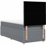  Okvir kreveta s oprugama i madrac svjetlosivi 80x200cm tkanina | shoptok.hr