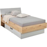 XORA postelja 120 cm x 200 cm , leseni material siva, barve hrasta | Shoptok.si