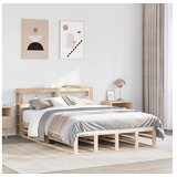 vidaXL Posteljni okvir brez vzmetnice 120x190 cm trdna borovina Cene