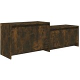 Maison Chic TV omarica - TV stojalo - Televizijska omarica dimljeni hrast 146,5x35x50 cm iverna plošča, (21699192) Cene