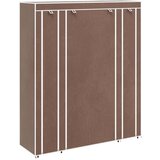  Ormar od Tkanine s Pregradama i Šipkama 45 x 150 x 176 cm Smeđi | shoptok.hr