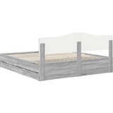  Krevetna konstrukcija Siva Sonoma 200 x 200 cm Inženjersko Drvo 206 x 203 x 90 cm | Shoptok.si