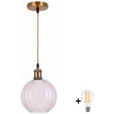 Brilagi LED luster na sajli RETRO GLASS 1xE27/60W/230V Ø 18 cm zlatna/prozirna Cene