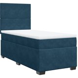 Box spring krevet s madracem plavi 80 x 200 cm baršunasti | shoptok.hr