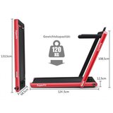  2 u 1 sklopiva traka za trčanje, prijenosna električna traka za trčanje - do 120 kg (crvena) | shoptok.hr