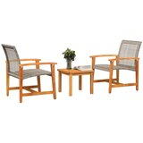 vidaXL 3-dijelni bistro set od poliratana i bagremovog drva sivi | shoptok.hr