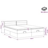  Podesivi krevet s madracem 2 pcs Svjetlosiva Tkanina - Svjetlosiva 180 x 200 cm Dizajn linija | shoptok.hr