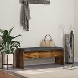  Klupa za hodnik s jastukom Dimljeni hrast 103 x 38 x 40 cm | shoptok.hr