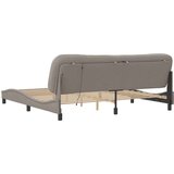  Okvir kreveta s LED svjetlima smeđesivi 200 x 200 cm od tkanine | shoptok.hr