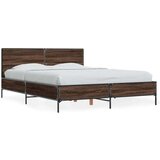  Okvir kreveta boja hrasta 120x200 cm konstruirano drvo i metal | shoptok.hr