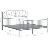  Okvir za krevet sivi metalni 180 x 200 cm | shoptok.hr