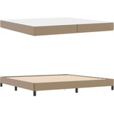  Postelja z vzmetnico Kapučino 200 x 200 cm Umetna koža, (5000075345) Slike