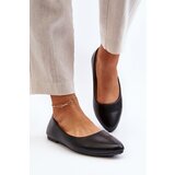 EVENTO PE1 Women's Black Eco Leather Ballerina Flats Tindomiel | shoptok.hr