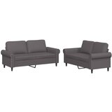 Maison Chic Sedežna garnitura - kavč 2-delna z blazinami sivo umetno usnje, (21729292) | Shoptok.si