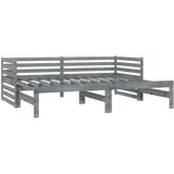  Dnevni ležaj na izvlačenje sivi od borovine 2 x (90 x 200) cm | shoptok.hr