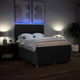  Krevet s oprugama i madracem crni 140 x 190 cm od tkanine | shoptok.hr