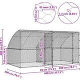  Pasja lopa s shranjevanjem 2 pcs srebrna 4 x 2 x 2 m Jeklo - - Srebrna - 51.45 - 4 x 2 x 2 m - 2025-vidaXL-TOPSELLER | Shoptok.si