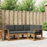  Set vanjskih sofa 4 kom. Prirodna i antracit | shoptok.hr