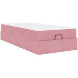  Okvir kreveta s madracem 2 pcs Ružičasta Baršun | shoptok.hr