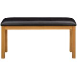 Klupa za blagovanje 95 x 32 x 45 cm Čvrsto Hrastovo Drvo Crna | Eponuda.com