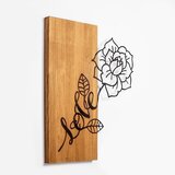 Wallity Zidna dekoracija Ruža Ljubav - 370, 47 x 58 cm, Smeđa | Eponuda.ba